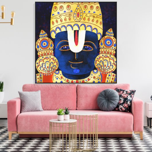 Lord Vishnu Tirupati Perumal Hindu Gott Gemälde Leinwanddruck (Insitu (Wohnzimmer))