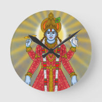 Lord Vishnu Uhr – Göttliche Wandkunst & Wohndekora
