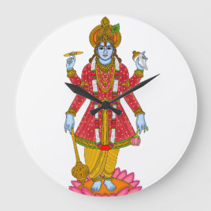 Lord Vishnu Uhr – Göttliche Wandkunst & Wohndekora