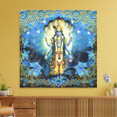 Lord Vishnu - Wrapped Canvas Leinwanddruck (Insitu (Wohnzimmer))