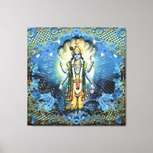 Lord Vishnu - Wrapped Canvas Leinwanddruck