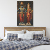 Lord Vitthal und Rakhumai Devi Leinwand Wall Art (Insitu (Schlafzimmer))
