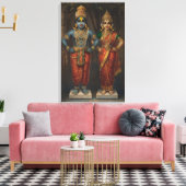Lord Vitthal und Rakhumai Devi Leinwand Wall Art (Insitu (Wohnzimmer))