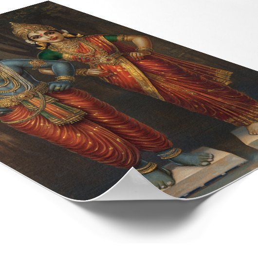 Lord Vitthal und Rakhumai Devi Poster (Ecke)