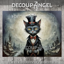 Lord Whiskers from Darkshire - Decoupage -