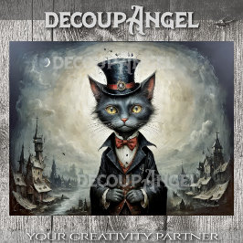 Lord Whiskers from Darkshire - Decoupage - Seidenpapier