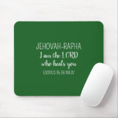 Lord Who Heals Dark Green Simple Christian Mousepad (Mit Mouse)