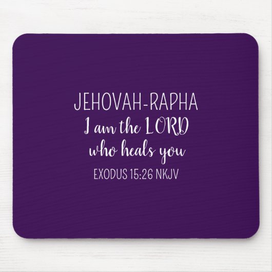 Lord Who Heals Dark Purple Simple Christian Mousepad (Vorne)