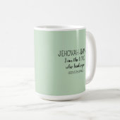 Lord Who Heals Light Green Simple Christian Kaffeetasse (VorderseiteRechts)