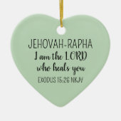 Lord Who Heals Light Green Simple Christian Keramik Ornament (Vorne)