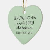 Lord Who Heals Light Green Simple Christian Keramik Ornament (Links)
