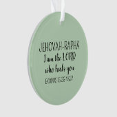 Lord Who Heals Light Green Simple Christian Ornament (Vorderseite)