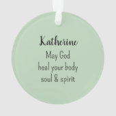 Lord Who Heals Light Green Simple Christian Ornament (Rückseite)