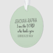 Lord Who Heals Light Green Simple Christian Ornament (Vorderseite)
