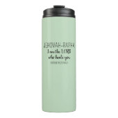 Lord Who Heals Light Green Simple Christian Thermosbecher (Vorderseite)