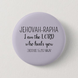Lord Who Heals Light Purple Simple Christian Button
