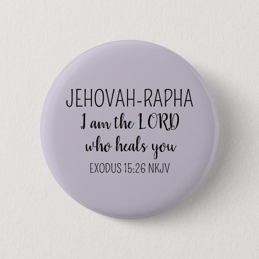 Lord Who Heals Light Purple Simple Christian Button (Vorderseite)