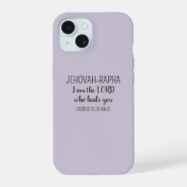 Lord Who Heals Light Purple Simple Christian iPhone 15 Hülle