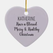 Lord Who Heals Light Purple Simple Christian Keramik Ornament (Hinten)