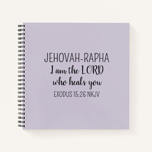 Lord Who Heals Light Purple Simple Christian Notizblock (Vorderseite)