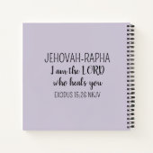 Lord Who Heals Light Purple Simple Christian Notizblock (Rückseite)