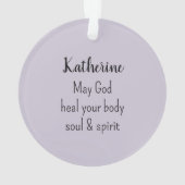 Lord Who Heals Light Purple Simple Christian` Ornament (Rückseite)