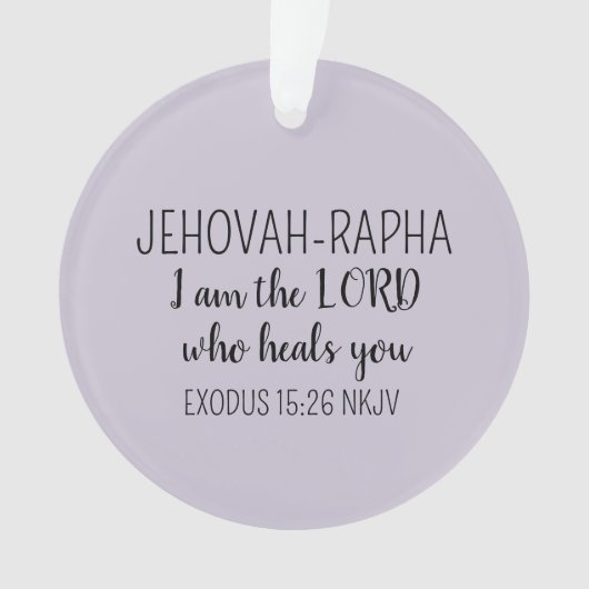 Lord Who Heals Light Purple Simple Christian` Ornament (Vorderseite)