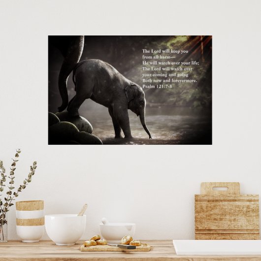 "Lord Will Watch Over" Psalm 121:7-8 prophetisch Poster (Küche)