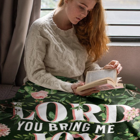 Lord You Bring Me Joy floral Christlich Fleecedecke