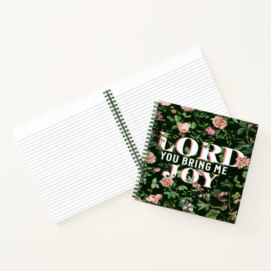 Lord You Bring Me Joy floral Christlich Notizblock (Innenseite)