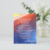 Lords Gebet Christlich Inspirational Spirituell Postkarte (Stehend Vorderseite)