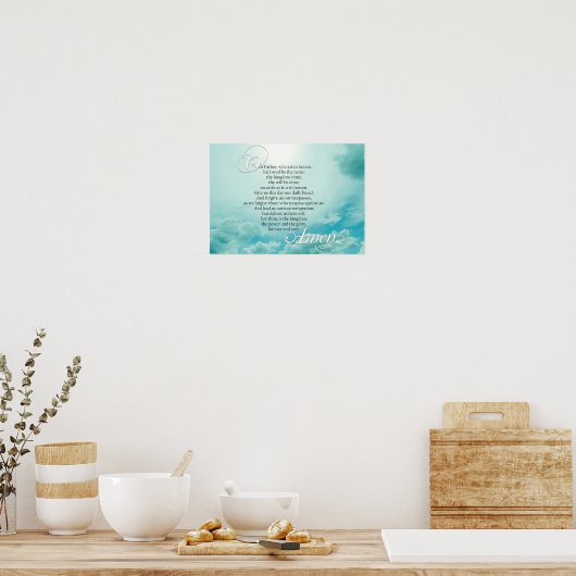 Lords Gebet Christliches spirituelles Poster (Küche)
