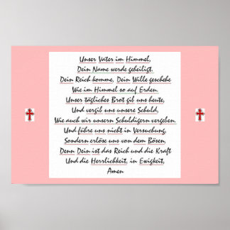 Lord's Gebet im Deutschen Poster