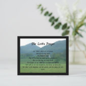 Lord's Gebet im Wolf Fork Valley Postkarte (Stehend Vorderseite)