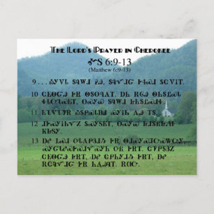 Lord's Gebet in Cherokee Postcard Postkarte