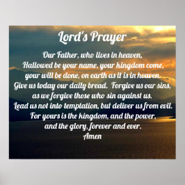 Lord's Gebet Landschaftlich Christlich Poster
