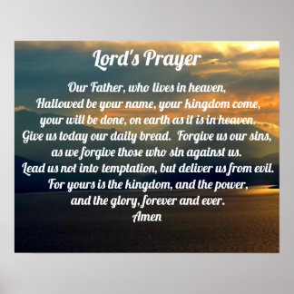 Lord's Gebet Landschaftlich Christlich Poster