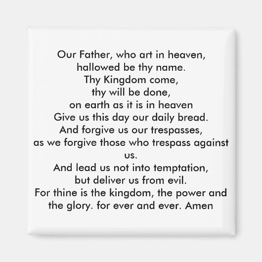 Lords Gebet Magnet (Vorne)