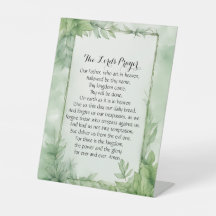 Lord's Gebet Watercolor Botanisches Poster Print