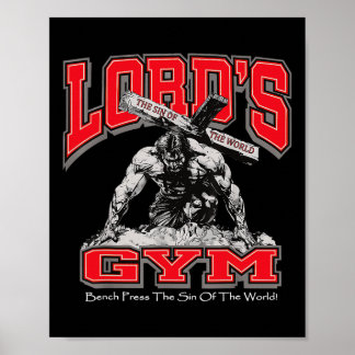 Lords Gym Bench presst den Sohn der Welt Poster