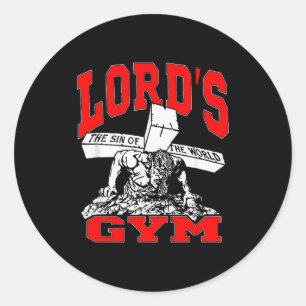 Lords Gym - Lord's Die Sünde der Welt Jesus Runder Aufkleber