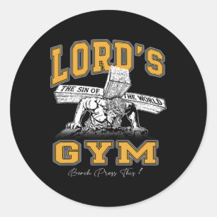 Lord's Lovely Bodybuilder Vintag Gym Weightliftin Runder Aufkleber