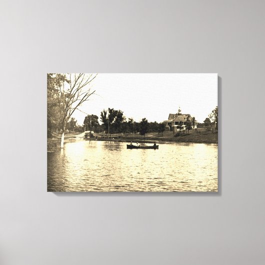 Lords Park Elgin Illinois Lagoon Pavillion der 189 Leinwanddruck (Vorderseite)