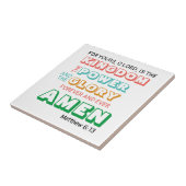 LORDS PRAYER Christlich Fliese (Seite)