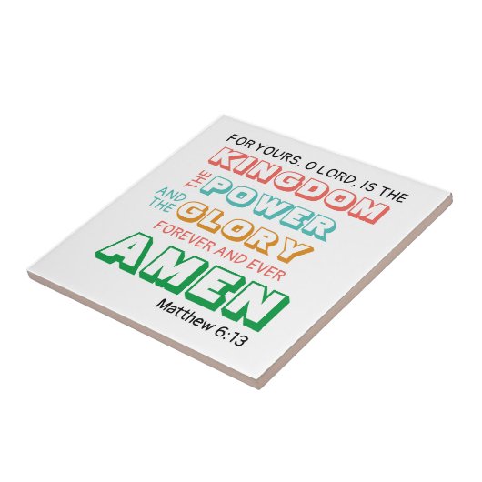 LORDS PRAYER Christlich Fliese (Seite)