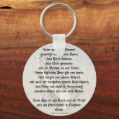 Lord's Prayer (deutsch) Basic Button Schlüsselanhä Schlüsselanhänger (Vorderseite)