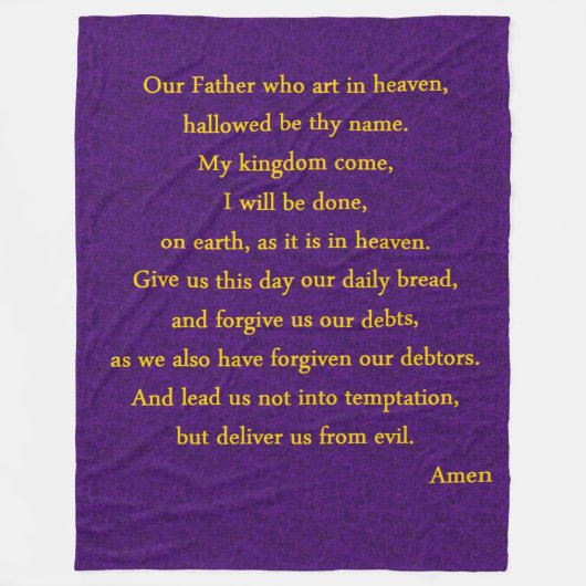 LORDS PRAYER FLEECEDECKE (Vorderseite)
