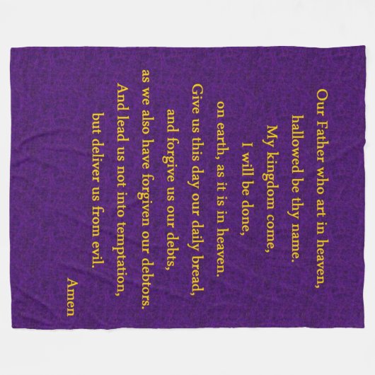 LORDS PRAYER FLEECEDECKE (Vorderseite (Horizontal))