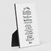 Lord's Prayer Fotoplatte (Seite)