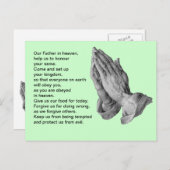 Lord's Prayer Green Postkarte (Vorne/Hinten)